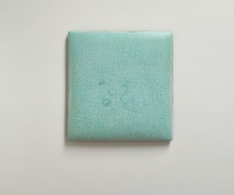 Infinity - No. 6 (Turquoise) 冰裂-6, 2019, oil, lacquer, linen and wood