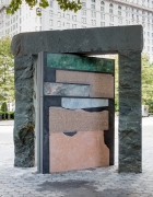 Doors for Doris (Portal C), 2020, Bluestone, poured concrete, assorted marble and steel