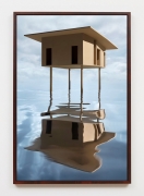 Tan House on Stilts, 2019, framed archival pigment print mounted to dibond