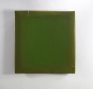 Viridescence 綠意-2, 2014, oil, lacquer, linen and wood