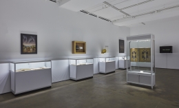 Installation view of Time Perspective: a project by Laurent Grasso at Sean Kelly, New York