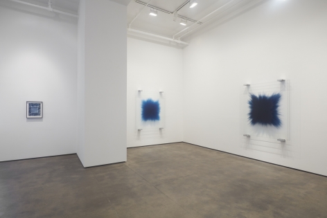 Installation view of&nbsp;Idris Khan: Blue Rhythms&nbsp;at Sean Kelly, New York