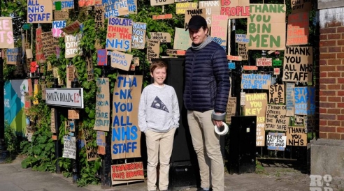 "Thank you NHS": the local artist whose sign paintings on  Roman Road went viral